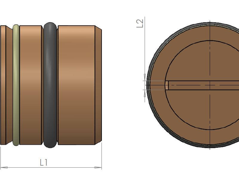 Paisuvatulppa, viton o-renkaalla