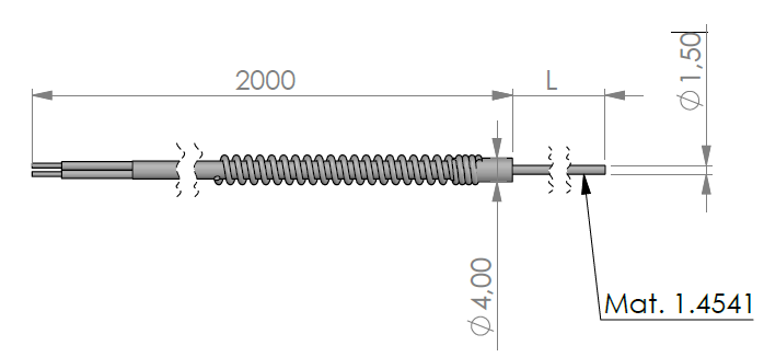 Lämpöelementti J-type Ø 1.5